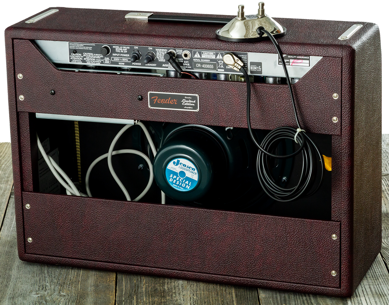 Fender 65 Deluxe Reverb Ltd 22w 1x12 Jensen P12q Bordeaux Blues - Combo für E-Gitarre - Variation 1