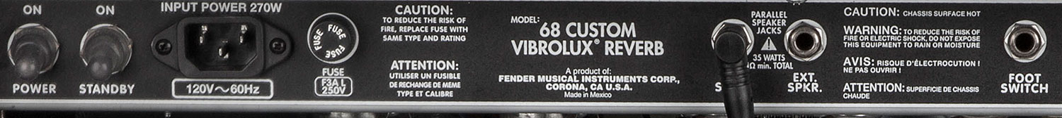 Fender 68 Custom Vibrolux Reverb 35w 2x10 Black - Combo für E-Gitarre - Variation 3