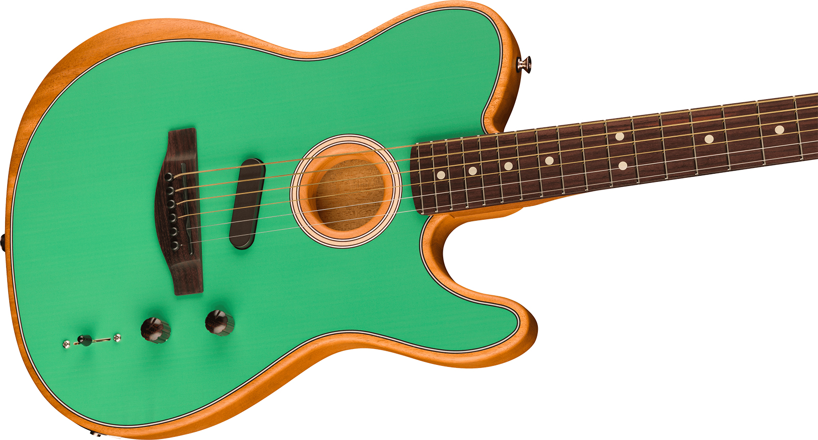 Fender Acoustasonic Tele Player Ltd Mex Epicea Acajou Rw - Sea Foam Green - Folk-Gitarre - Variation 2