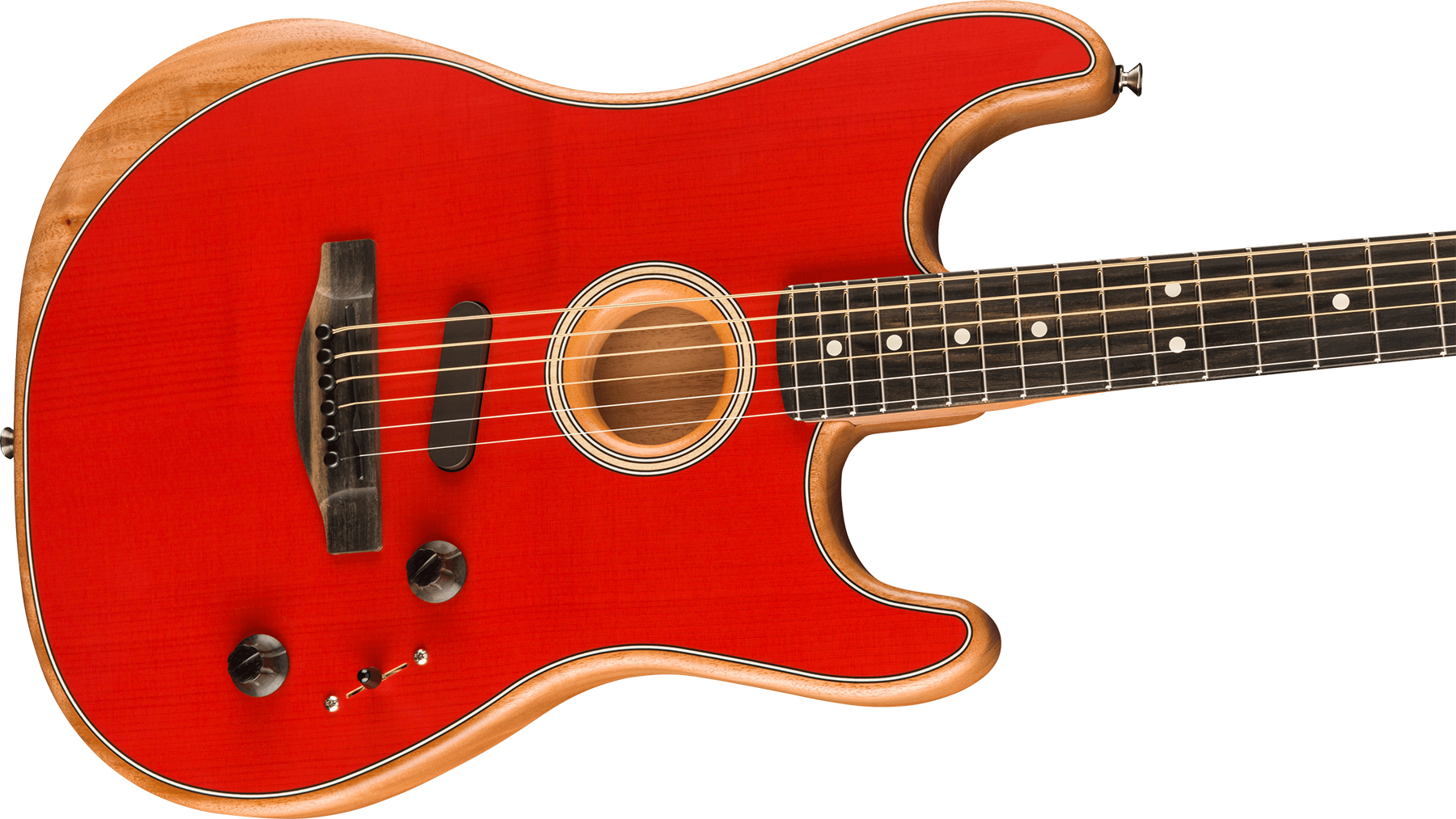 Fender American Acoustasonic Strat Usa Eb - Dakota Red - Elektroakustische Gitarre - Variation 2