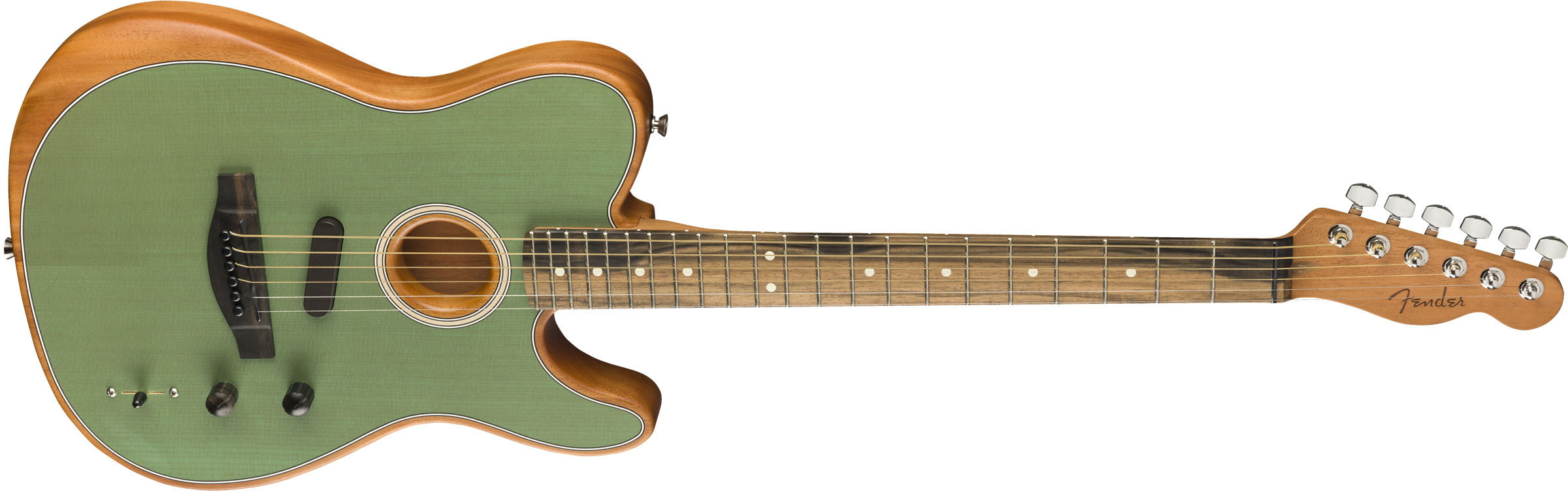 Fender Tele American Acoustasonic Usa Eb - Surf Green - Westerngitarre & electro - Variation 2