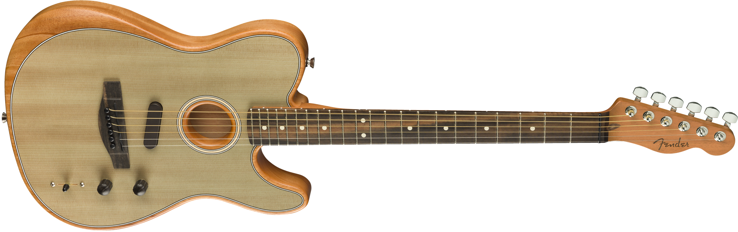 Fender Tele American Acoustasonic Usa Eb - Sonic Gray - Elektroakustische Gitarre - Variation 2