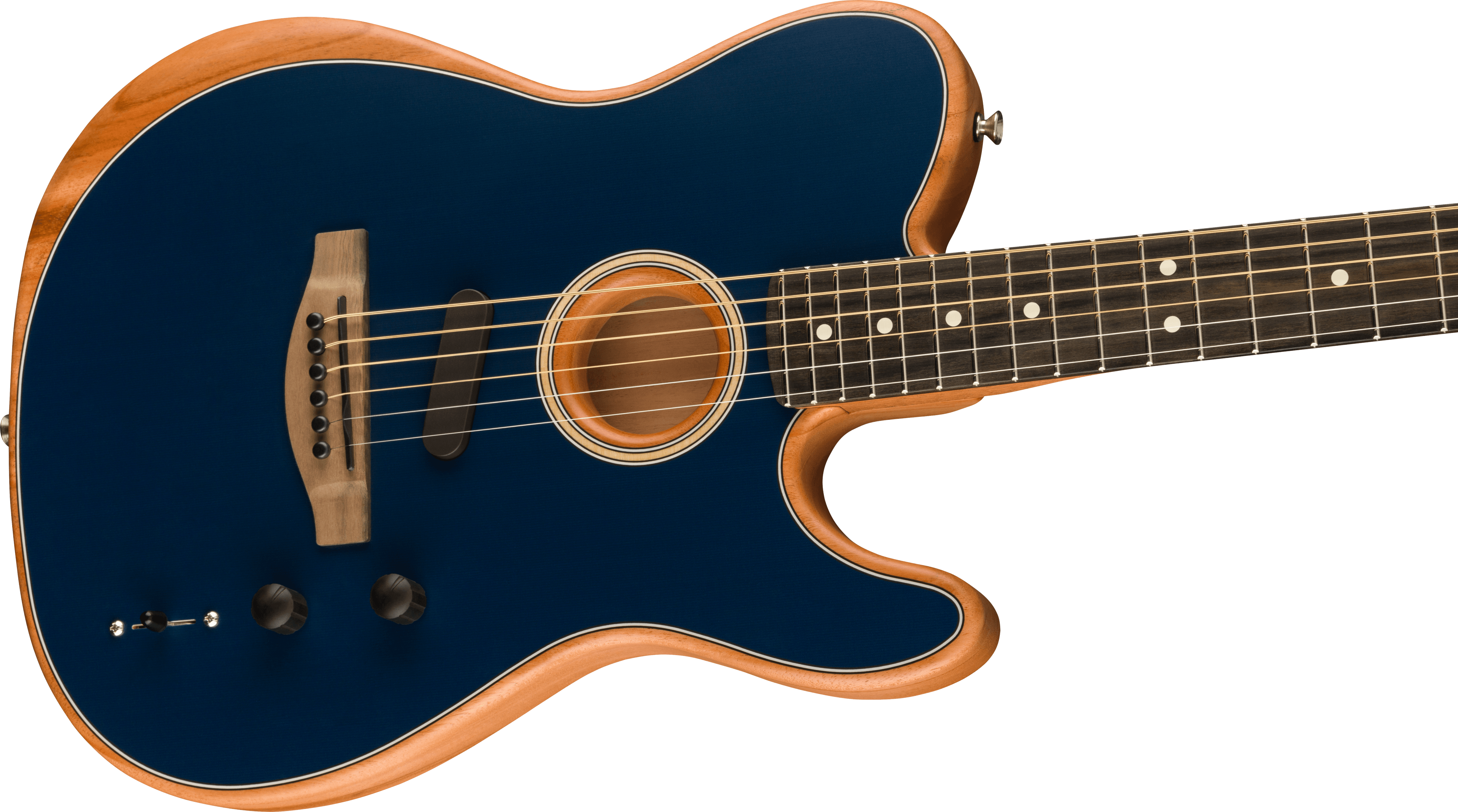 Fender American Acoustasonic Tele Usa Eb - Steel Blue - Elektroakustische Gitarre - Variation 2