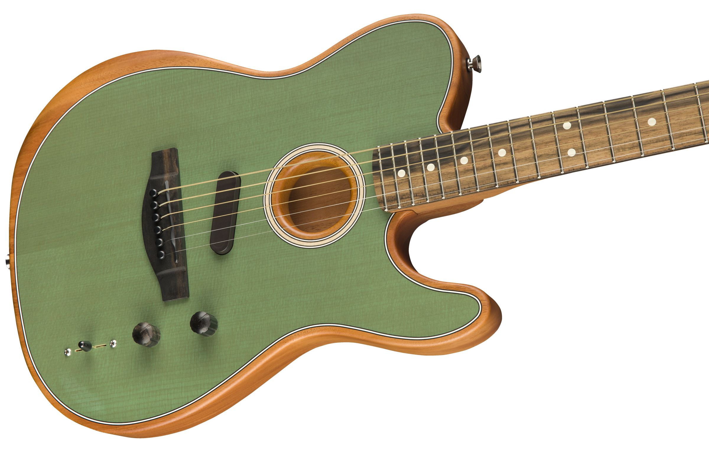 Fender Tele American Acoustasonic Usa Eb - Surf Green - Westerngitarre & electro - Variation 3