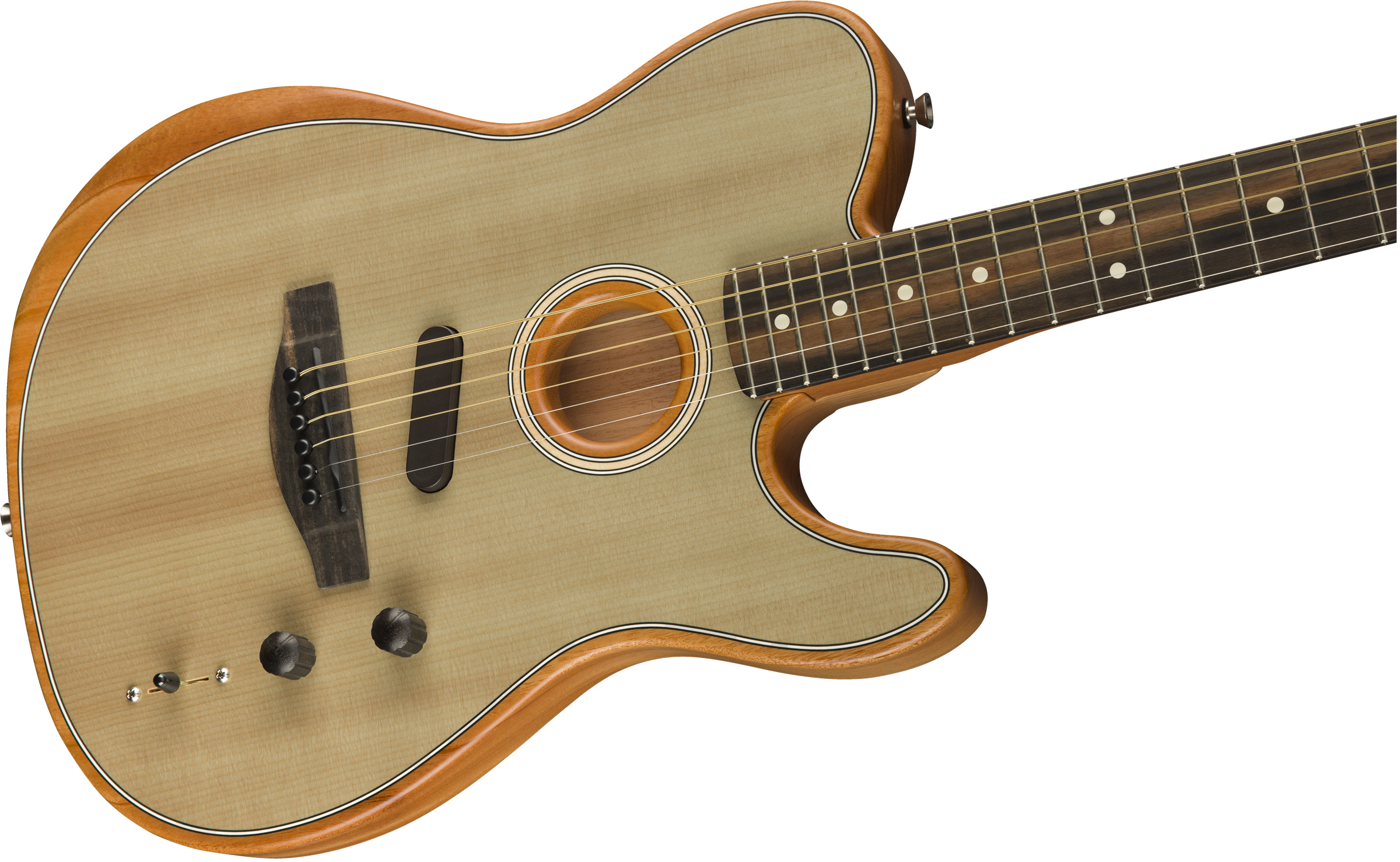 Fender Tele American Acoustasonic Usa Eb - Sonic Gray - Elektroakustische Gitarre - Variation 3