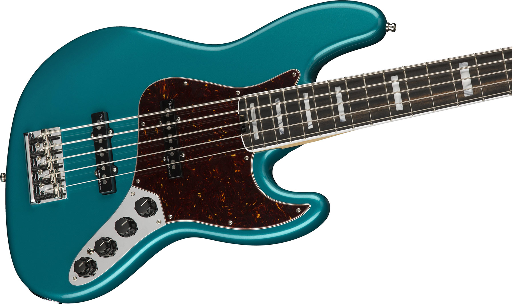 Fender American Elite Jazz Bass V Usa Eb - Ocean Turquoise - Solidbody E-bass - Variation 2