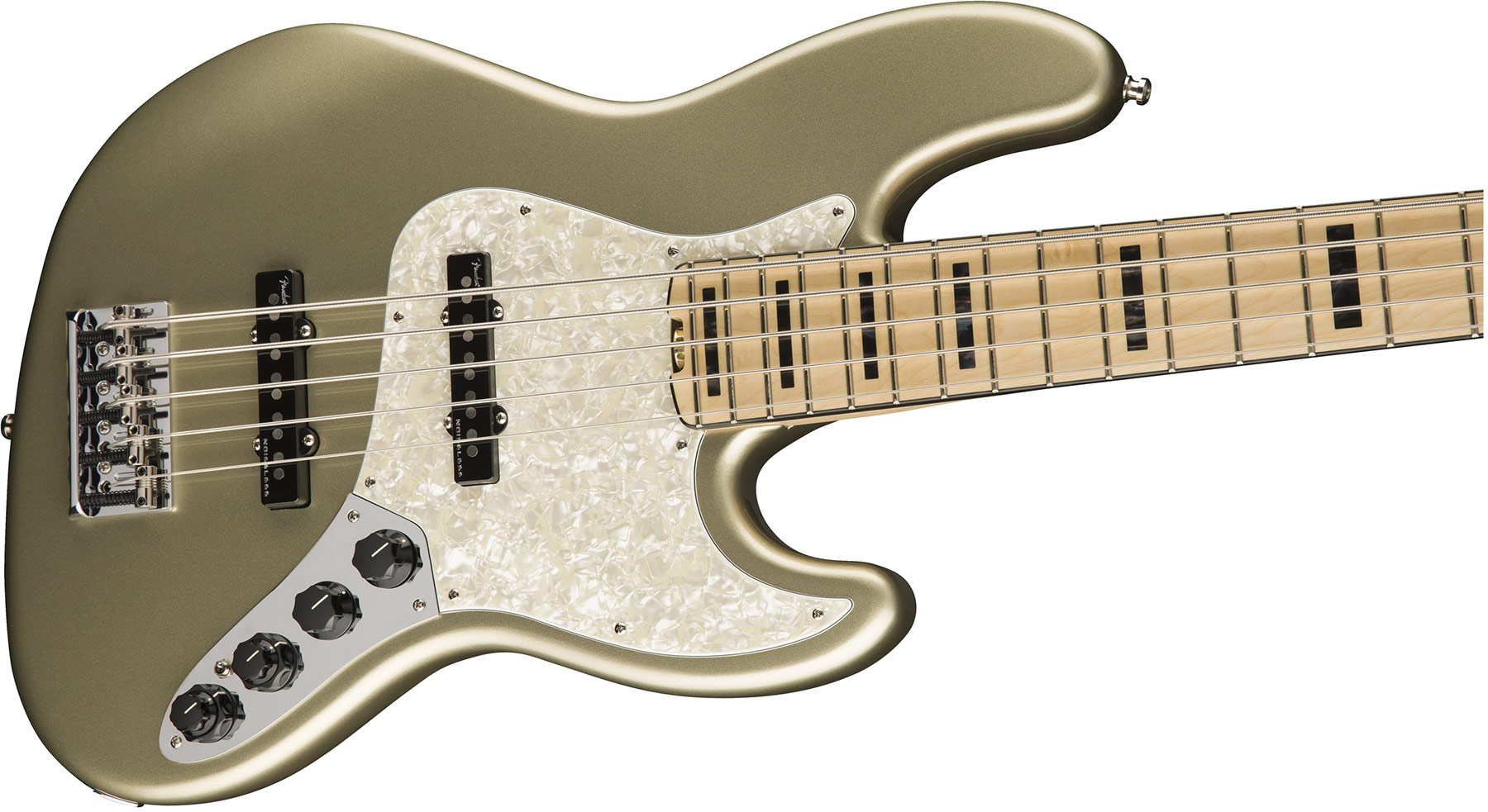 Fender American Elite Jazz Bass V Usa Mn - Champagne - Solidbody E-bass - Variation 2