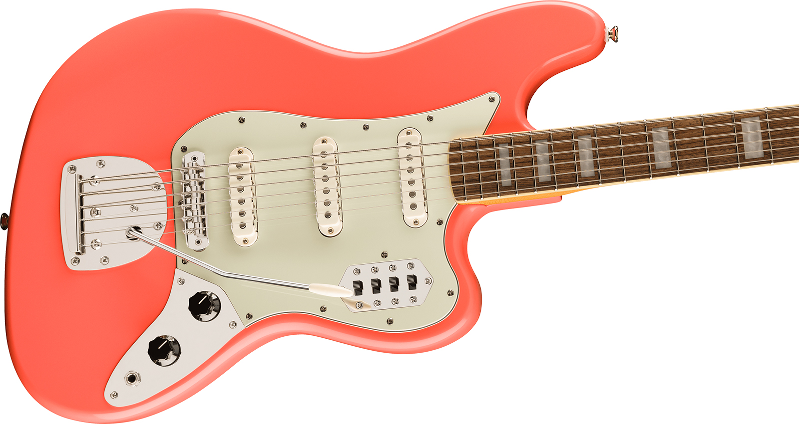 Fender Bass Vi Classic Vibe Fsr Ltd 3s Trem Lau - Tahitian Coral - Solidbody E-bass - Variation 2