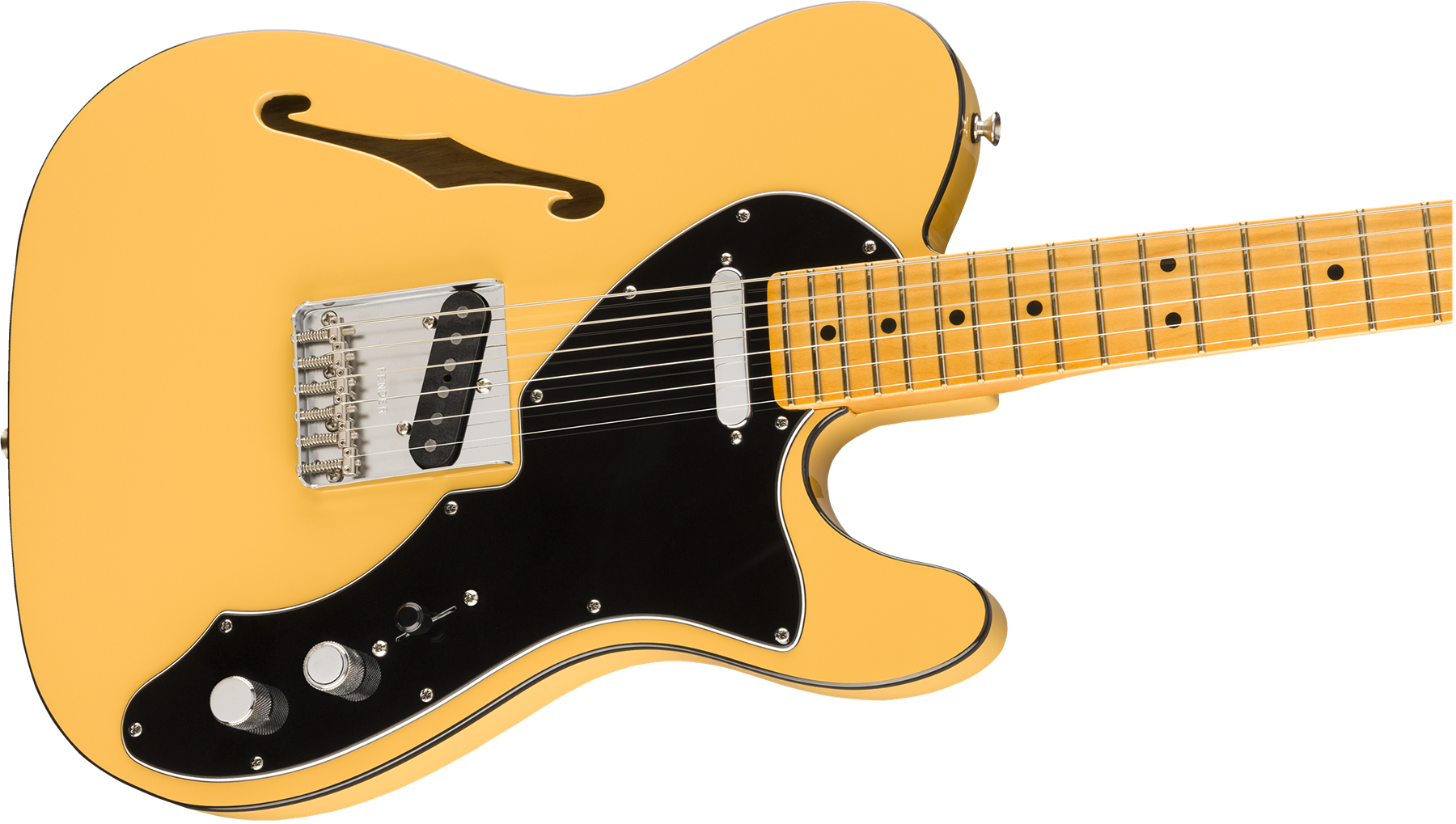 Fender Britt Daniel Tele Thinline Signature Ss Mn - Amarillo Gold - Semi-Hollow E-Gitarre - Variation 2