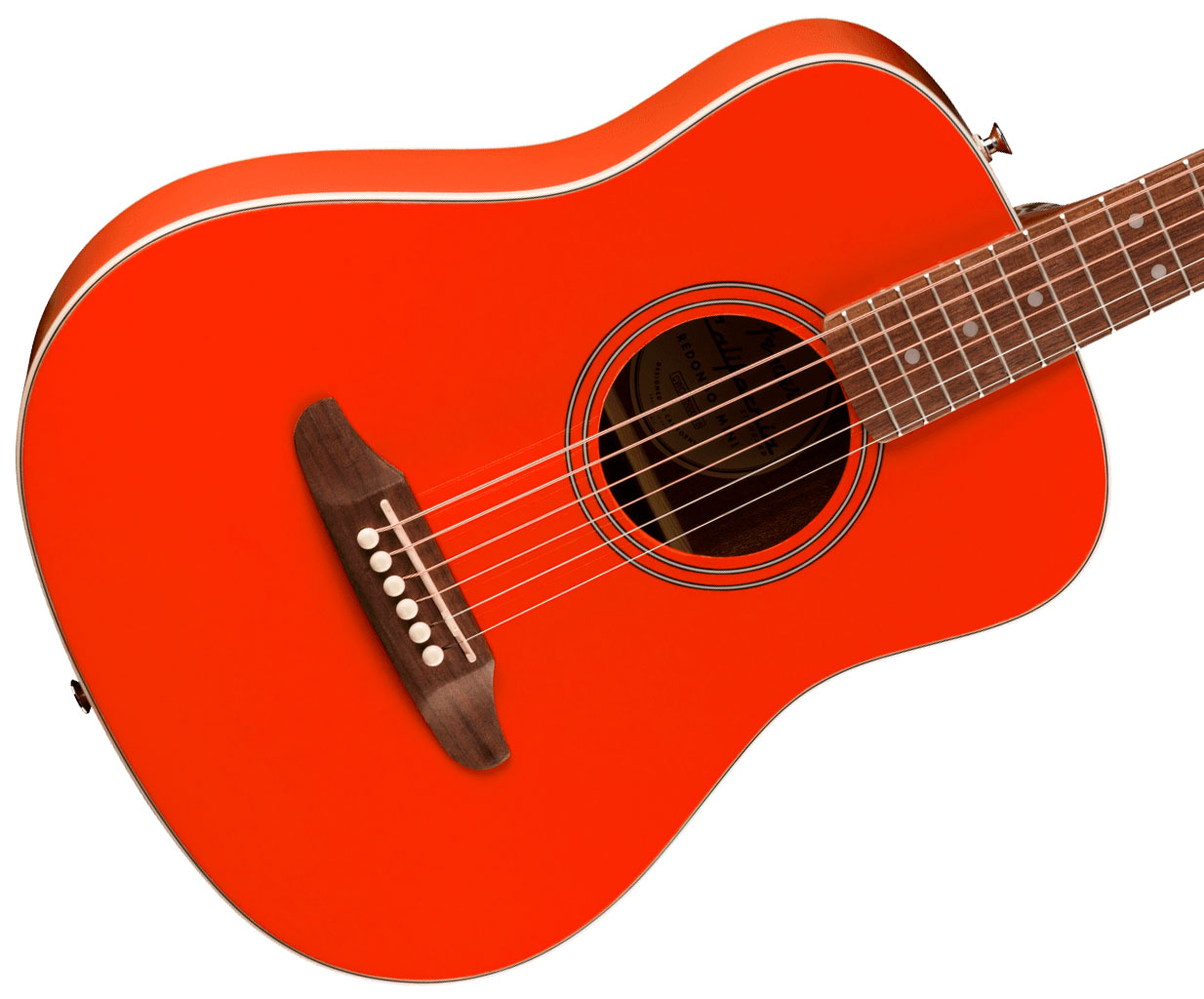 Fender California Standard Redondo Mini Epicea Sapele Noy +housse - Fiesta Red - Folk-Gitarre - Variation 2