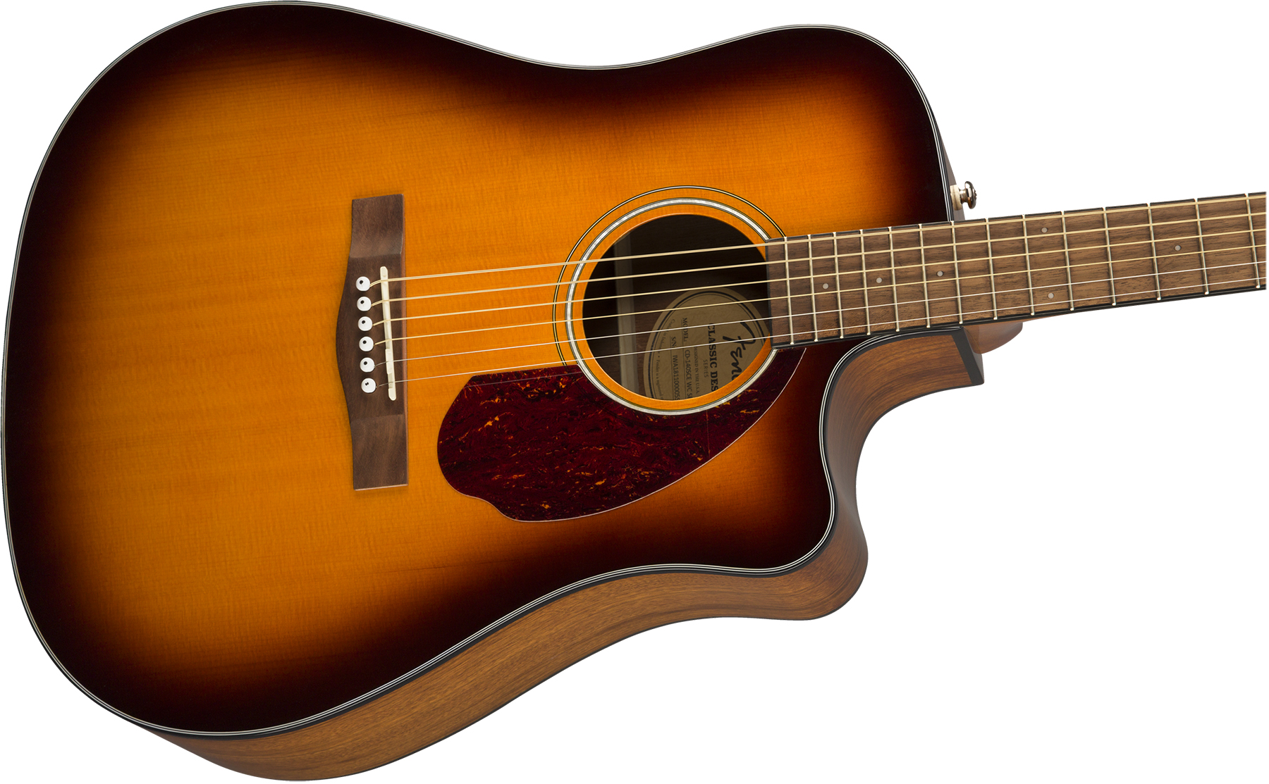 Fender Cd-140sce Classic Design Dreadnought Cw Epicea Ovangkol Wal +etui - Sunburst - Elektroakustische Gitarre - Variation 2