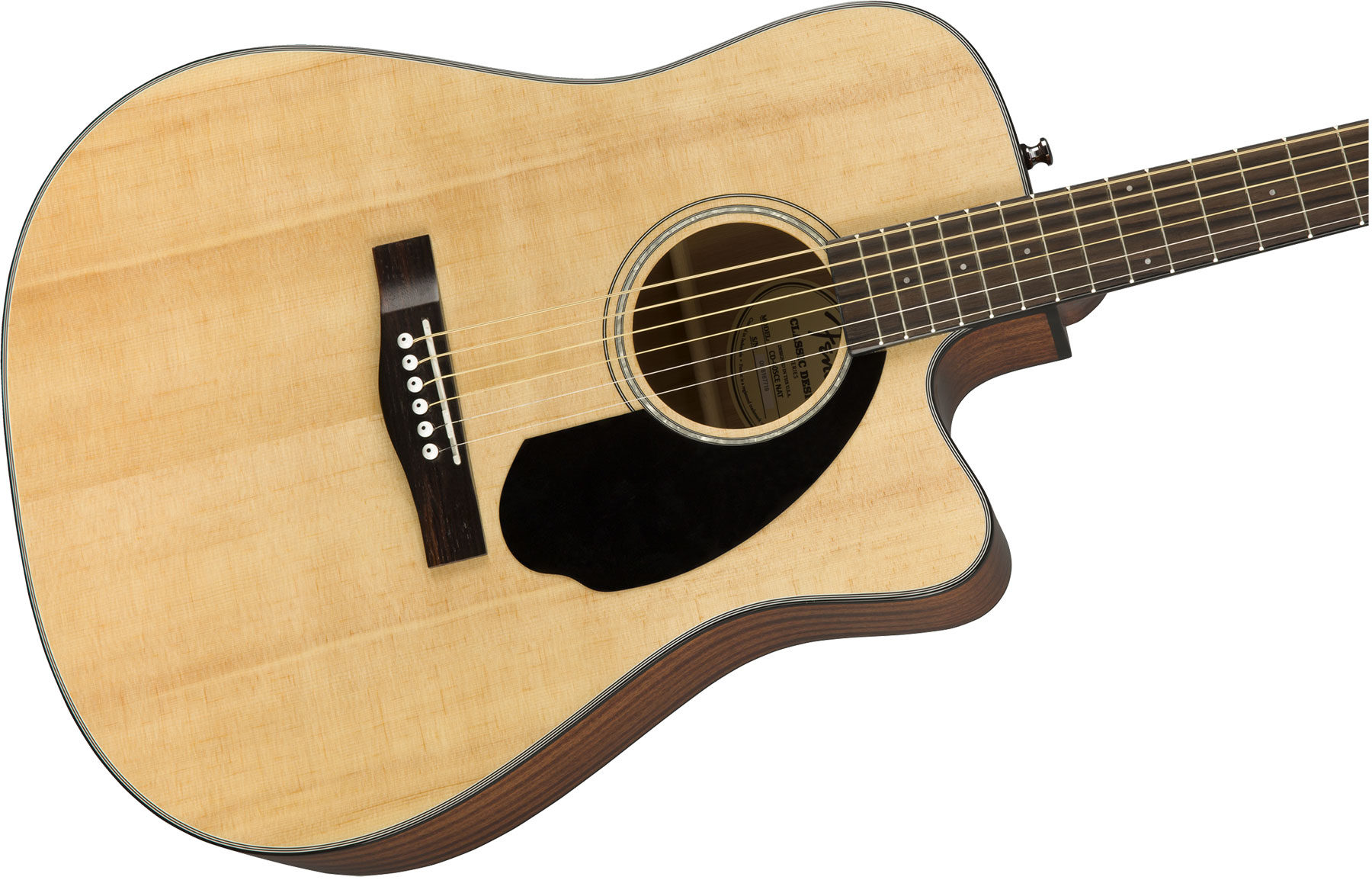 Fender Cd-60sce Dreadnought Cw Epicea Acajou Wal - Natural - Elektroakustische Gitarre - Variation 2