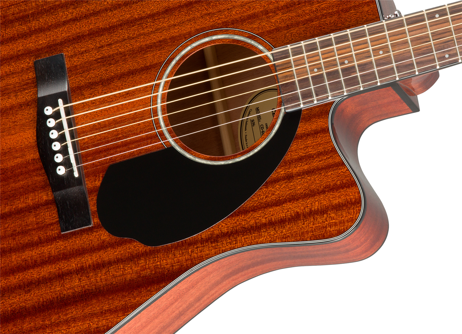 Fender Cd60sce All Mahogany Dreadnought Cw Tout Acajou Wal - Natural - Folk-Gitarre - Variation 2