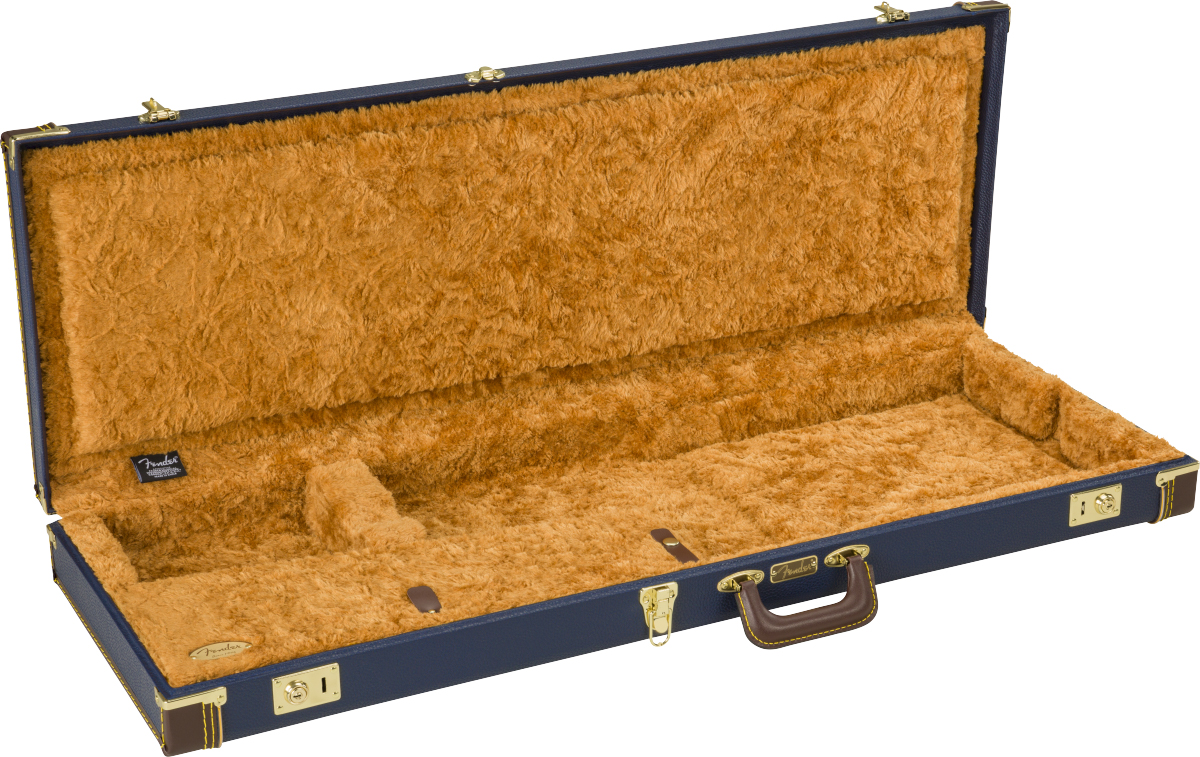 Fender Classic Wood Strat/tele Electric Guitar Case Bois Navy Blue - Tasche für E-Gitarren - Variation 2