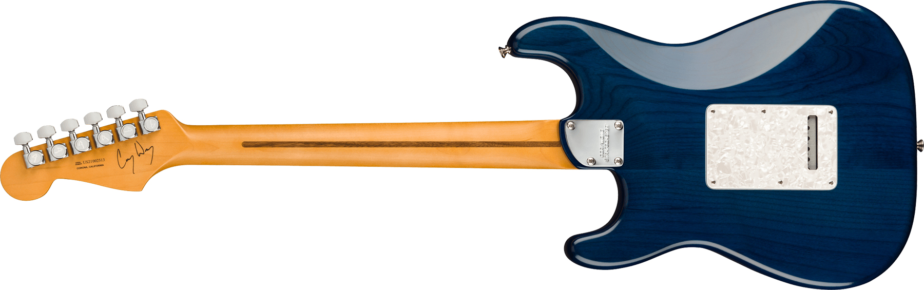Fender Cory Wong Strat Signature Usa 3s Trem Rw - Sapphire Blue Transparent - E-Gitarre in Str-Form - Variation 1