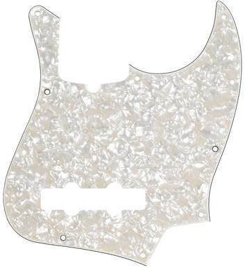 Schlagbrett Fender 10-Hole Contemporary Jazz Bass Pickguards - Aged White Pearloid