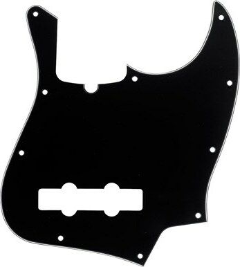 Fender 10-hole Contemporary Jazz Bass Pickguards - Black - Schlagbrett - Main picture