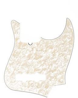 Schlagbrett Fender 10-Hole Contemporary Jazz Bass Pickguards - White Moto