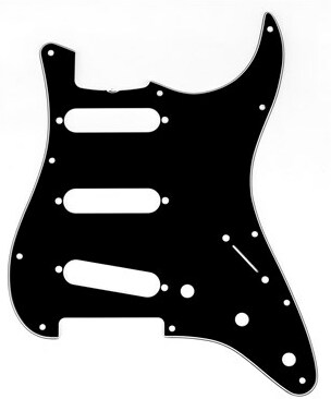 Fender 11-hole '60s Vintage-style Stratocaster Sss Pickguards - Black - Schlagbrett - Main picture