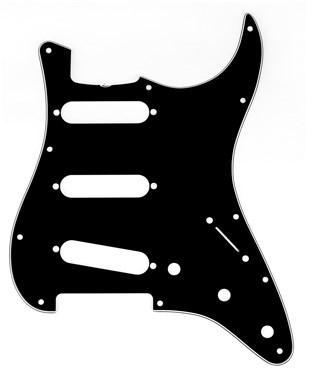 Schlagbrett Fender 11-Hole '60s Vintage-Style Stratocaster SSS Pickguards - Black