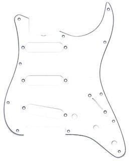 Schlagbrett Fender 11-Hole '60s Vintage-Style Stratocaster SSS Pickguards - White