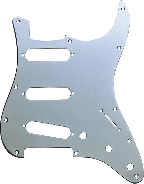 Fender 11-hole Modern-style Plated Brass Stratocaster S/s/s - Polished Chrome - - Schlagbrett - Main picture