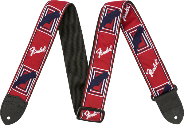 Fender 2'' Monogrammed Strap Red/white/blue - Gitarrengurt - Main picture