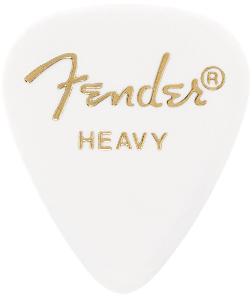 Fender 351 Classic Celluloid Heavy White - Plektren - Main picture