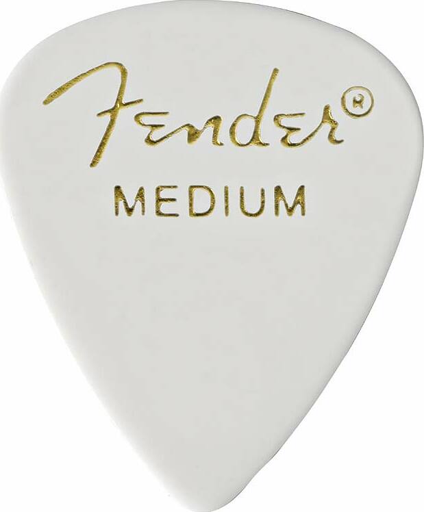 Fender 351 Classic Celluloid Medium White - Plektren - Main picture