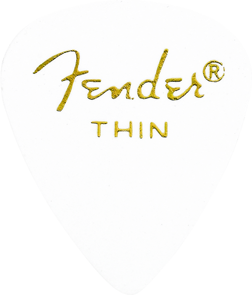 Fender 351 Classic Celluloid Thin White - Plektren - Main picture