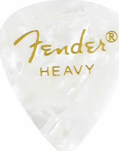 Fender 351 Shape Premium Heavy White Moto - Plektren - Main picture