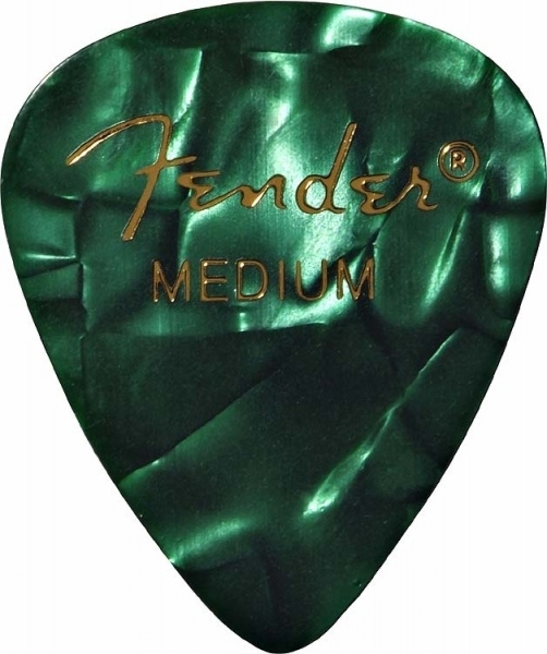 Fender 351 Shape Premium Medium Green Moto - Plektren - Main picture