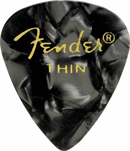 Fender 351 Shape Premium Thin Black Moto - Plektren - Main picture