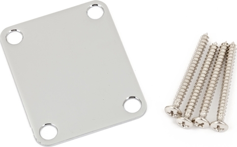 Fender 4-bolt Vintage-style Neck Plate (no Logo)- Chrome - Halsplatte - Main picture