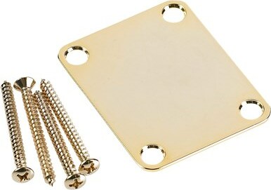 Fender 4-bolt Vintage-style Neck Plate (no Logo) - Gold - Halsplatte - Main picture