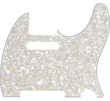 Schlagbrett Fender 8-Hole Mount Multi-Ply Telecaster Pickguards - Aged Pearl White