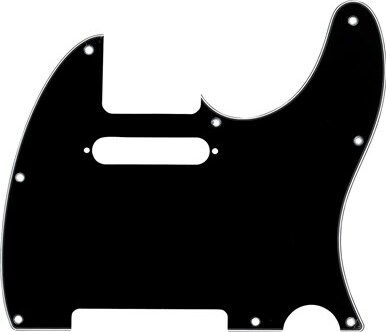 Fender 8-hole Mount Multi-ply Telecaster Pickguards - Black - Schlagbrett - Main picture