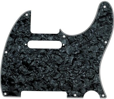 Fender 8-hole Mount Multi-ply Telecaster Pickguards - Black Moto - Schlagbrett - Main picture