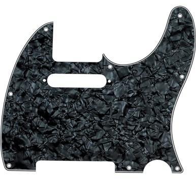 Schlagbrett Fender 8-Hole Mount Multi-Ply Telecaster Pickguards - Black Moto