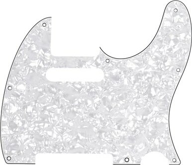 Fender 8-hole Mount Multi-ply Telecaster Pickguards - White Moto - Schlagbrett - Main picture