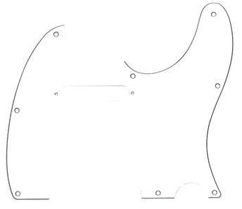 Schlagbrett Fender 8-Hole Mount Multi-Ply Telecaster Pickguards - White