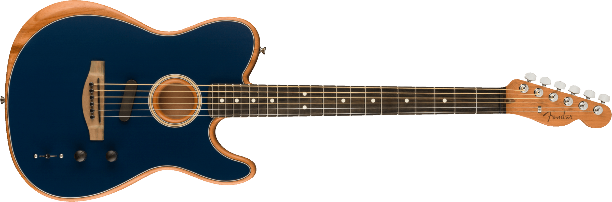 Fender American Acoustasonic Tele Usa Eb - Steel Blue - Elektroakustische Gitarre - Main picture