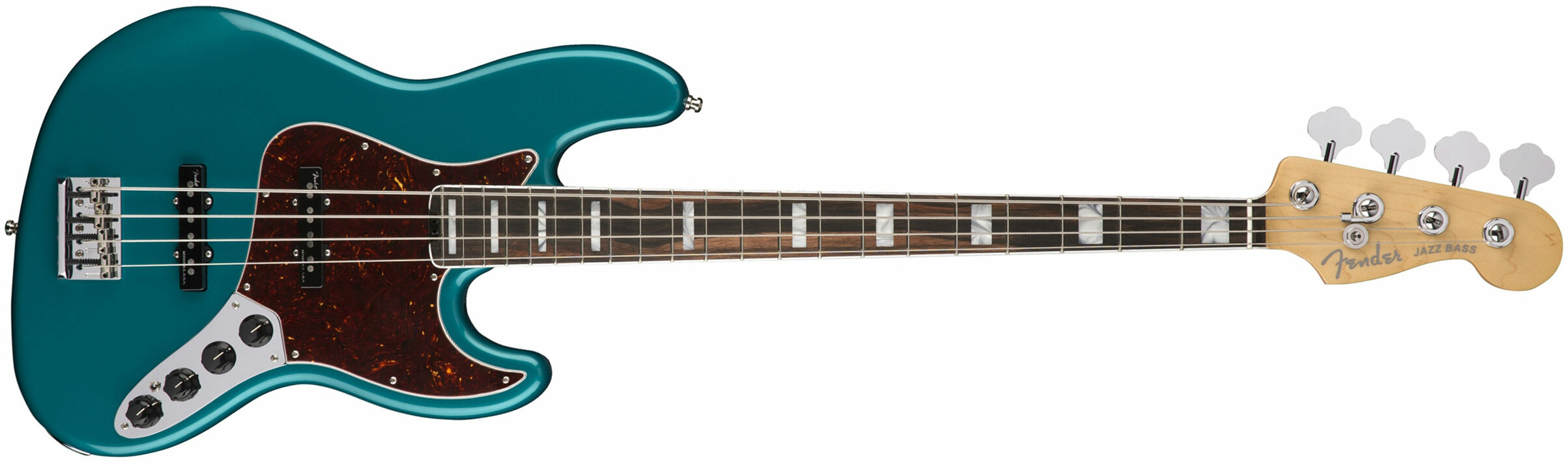 Fender American Elite Jazz Bass 2018 Usa Eb - Ocean Turquoise - Solidbody E-bass - Main picture