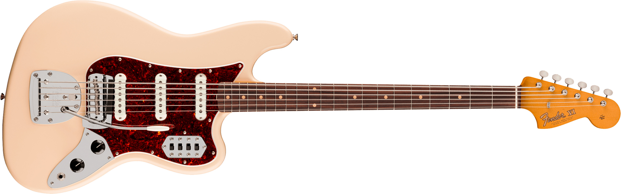 Fender Bass Vi Early 60s Vintera 3 Mex Shsc Rw - Olympic White - Solidbody E-bass - Main picture