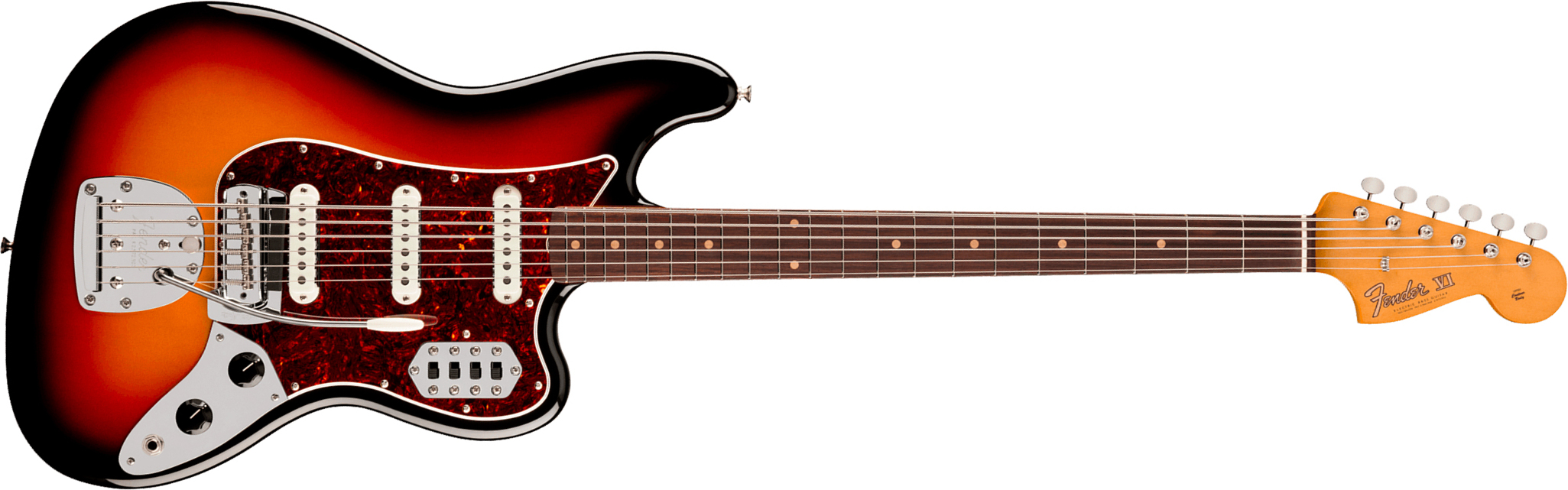 Fender Bass Vi Early 60s Vintera 3 Mex Rw - 3-color Sunburst - Solidbody E-bass - Main picture
