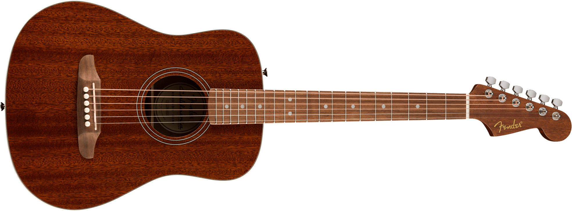 Fender California Standard Redondo Mini Tout Sapele Noy +housse - Natural - Folk-Gitarre - Main picture