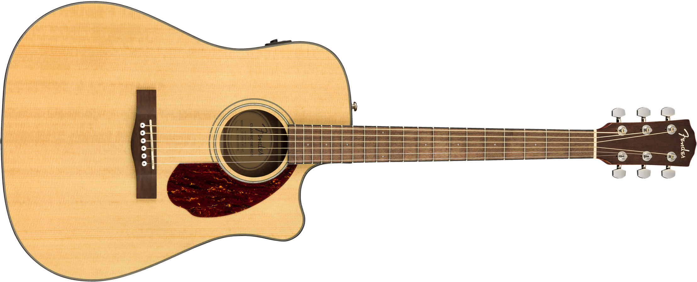 Fender Cd-140sce Classic Design Dreadnought Cw Epicea Ovangkol Wal +etui - Natural - Elektroakustische Gitarre - Main picture