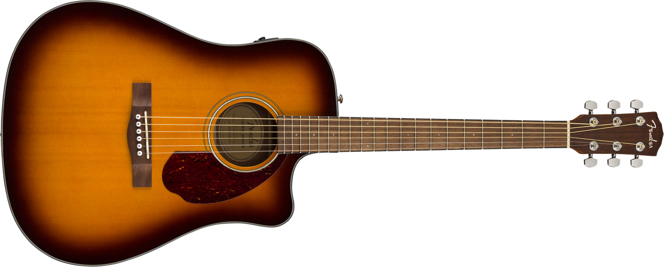 Fender Cd-140sce Classic Design Dreadnought Cw Epicea Ovangkol Wal +etui - Sunburst - Elektroakustische Gitarre - Main picture