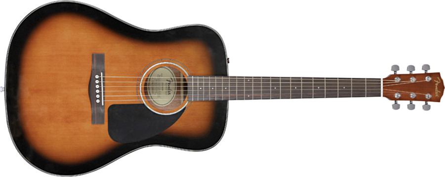 Fender Cd-60 - Sunburst - Westerngitarre & electro - Main picture