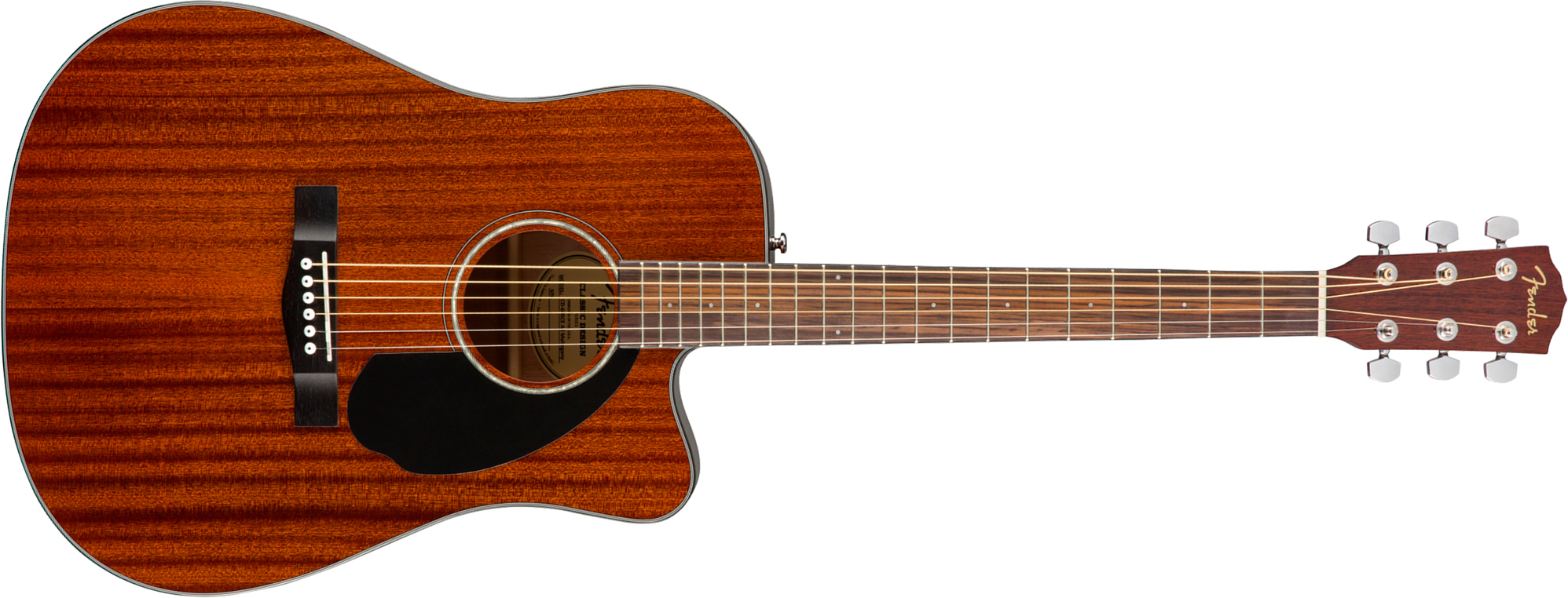Fender Cd60sce All Mahogany Dreadnought Cw Tout Acajou Wal - Natural - Folk-Gitarre - Main picture